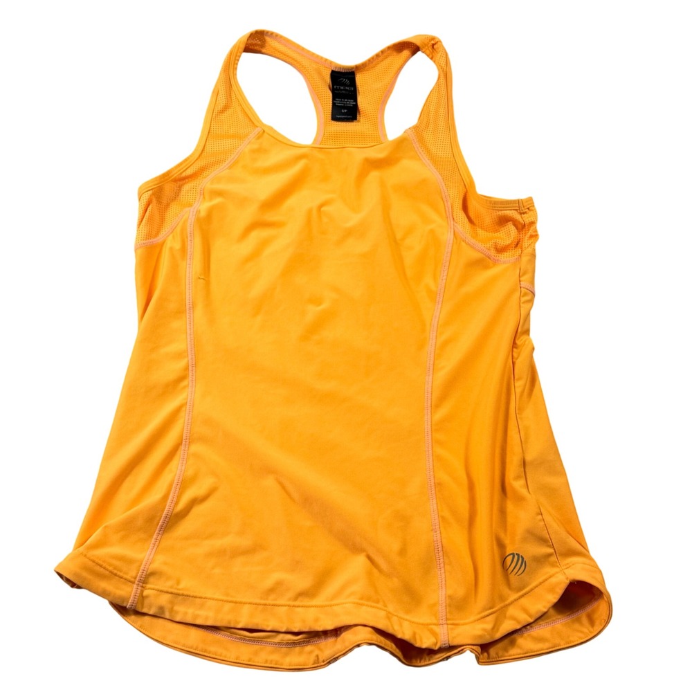 MPG‎ Sport Womens Orange Racerback Running Tank Top Mesh Back Pocket Small